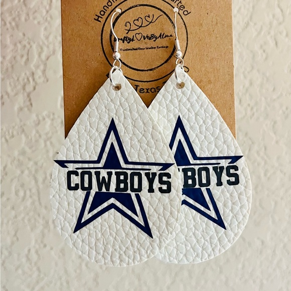 Dallas Cowboy Handmade & Lightweight Earrings - Picture 3 of 4